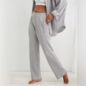 New! Aerie Straight Leg Waffle Pant